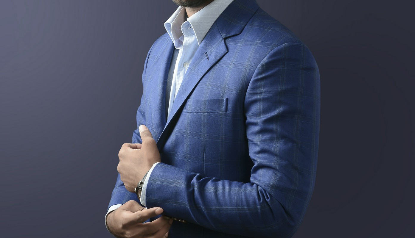 garnitur na męskim ciele